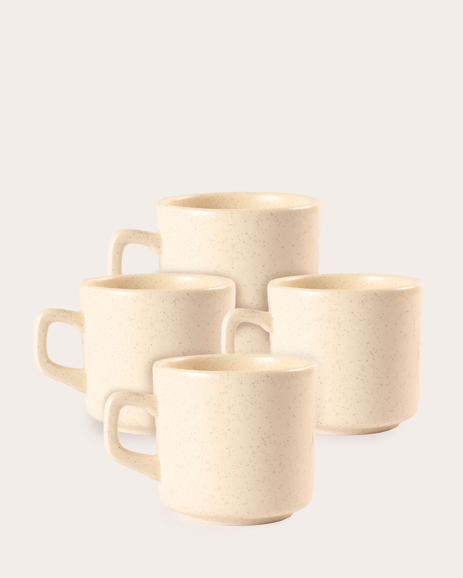 Conjunto caneca de cerâmica 4 peças A. Niemeyer - bege | Casa Riachuelo