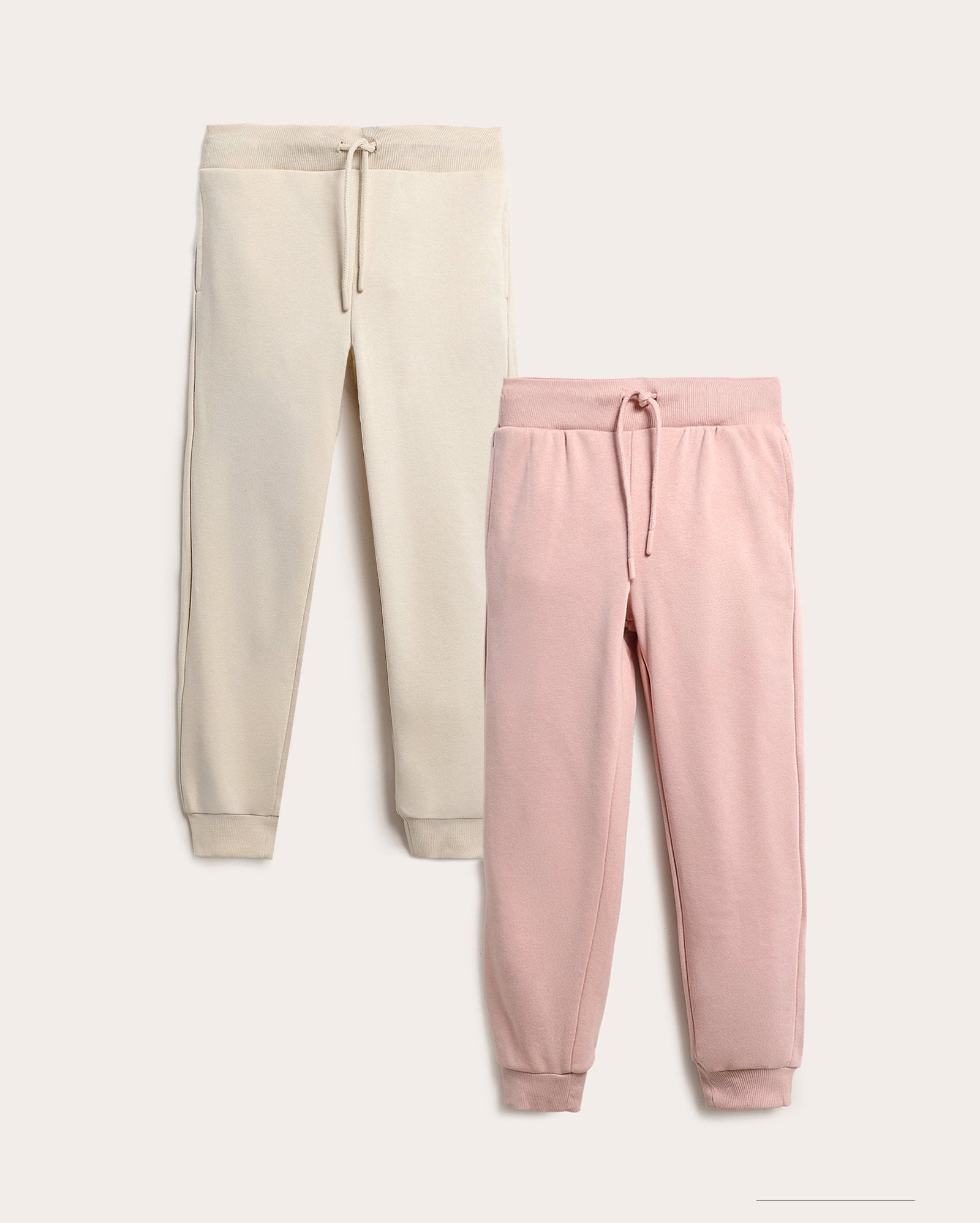 Kit calça de moletom infantil 2 peças jogger sem felpa 6-14A - multicor