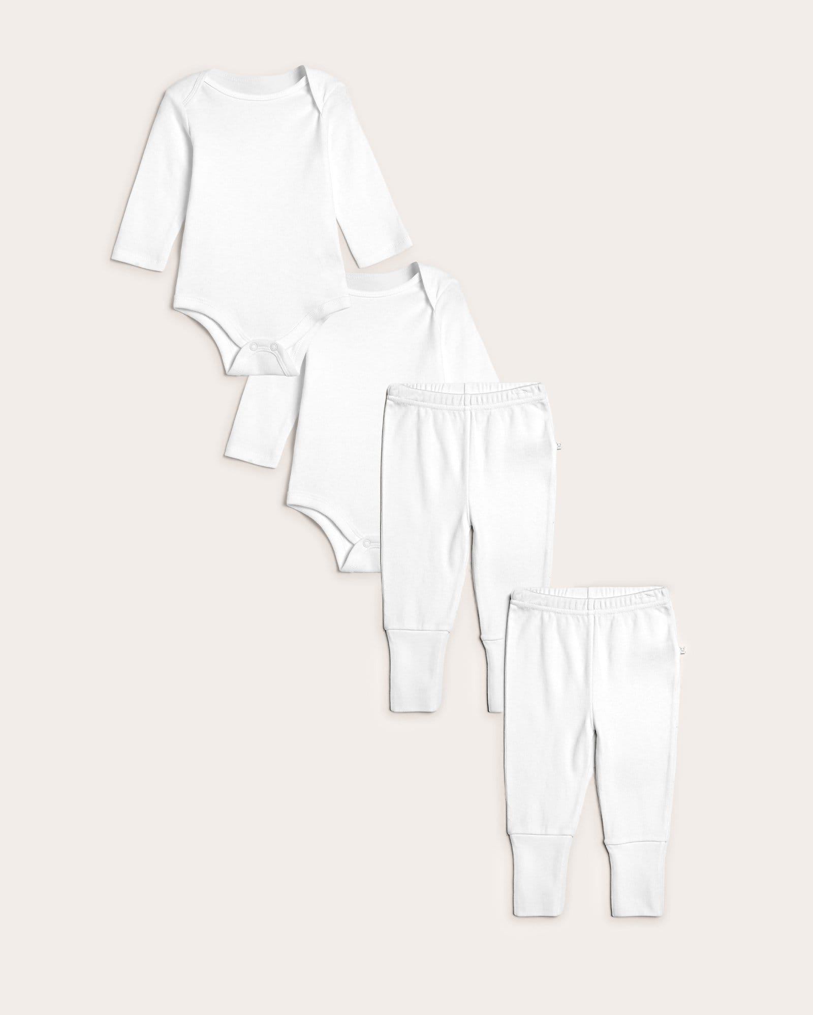 Conjunto longo bebê 4 peças básico - branco