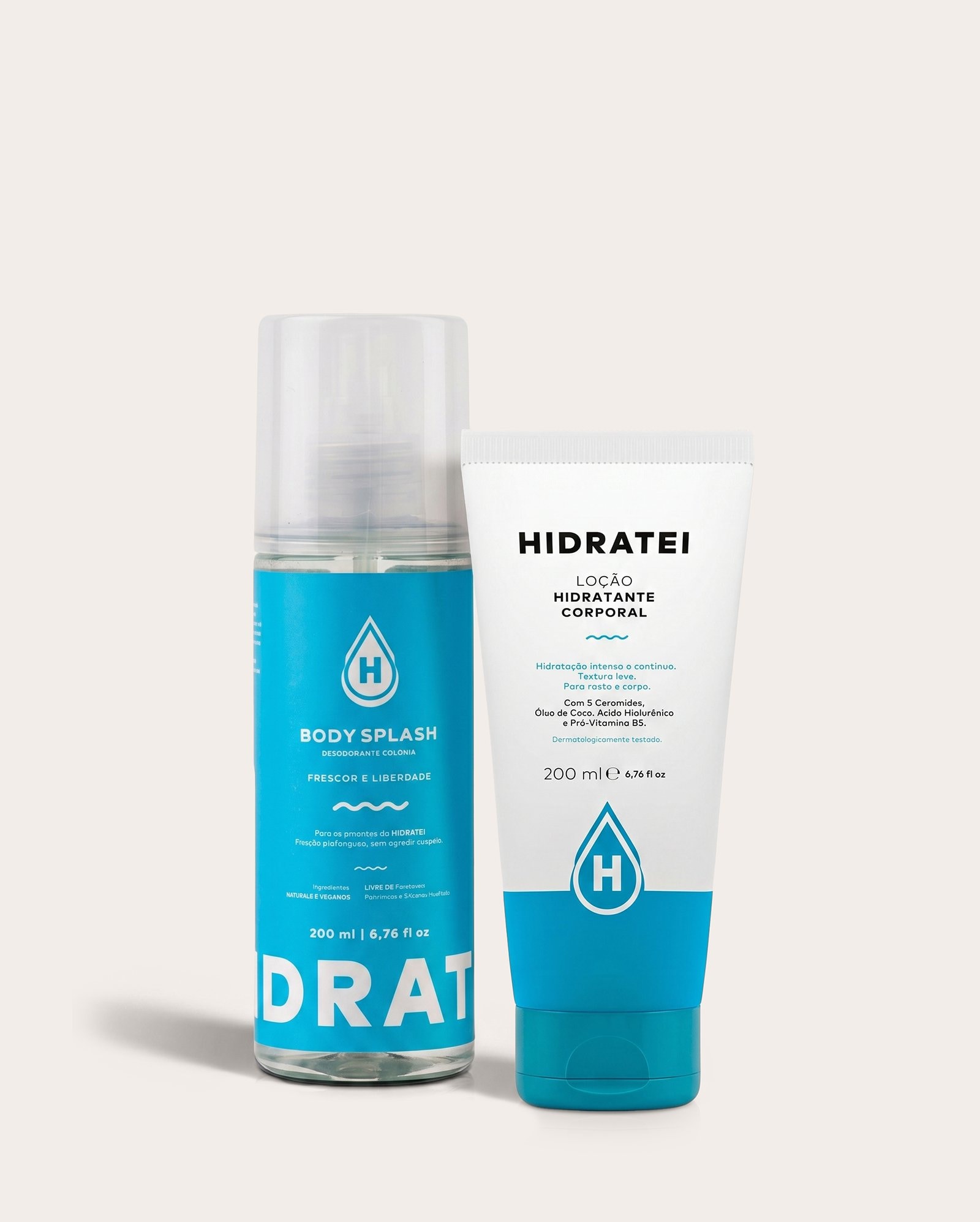 Kit body splash 200ml + loção hidratante corporal 200ml | Hidratei