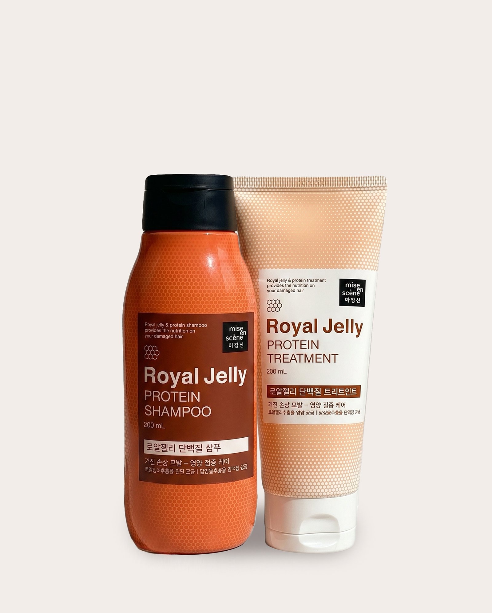 Kit shampoo 200ml + máscara capilar Royal Jelly Protein 200ml | Mise en Scène