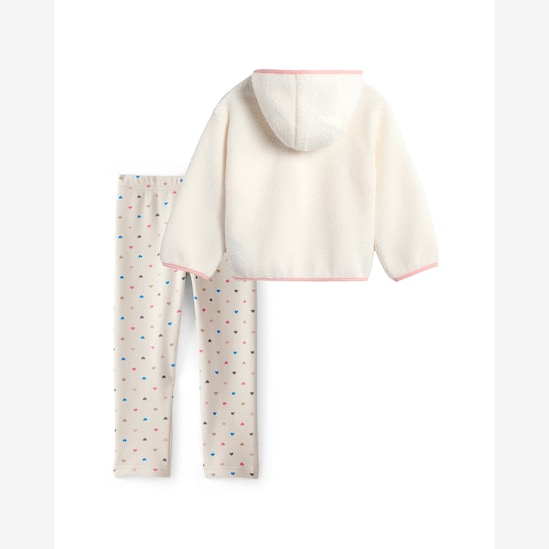 Conjunto longo infantil 2 peças em sherpa com capuz - branco | Carter's