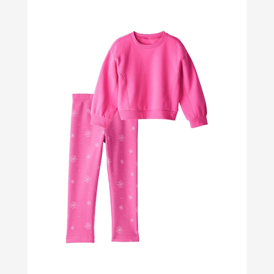 Conjunto longo infantil 2 peças neve - rosa | Carter's