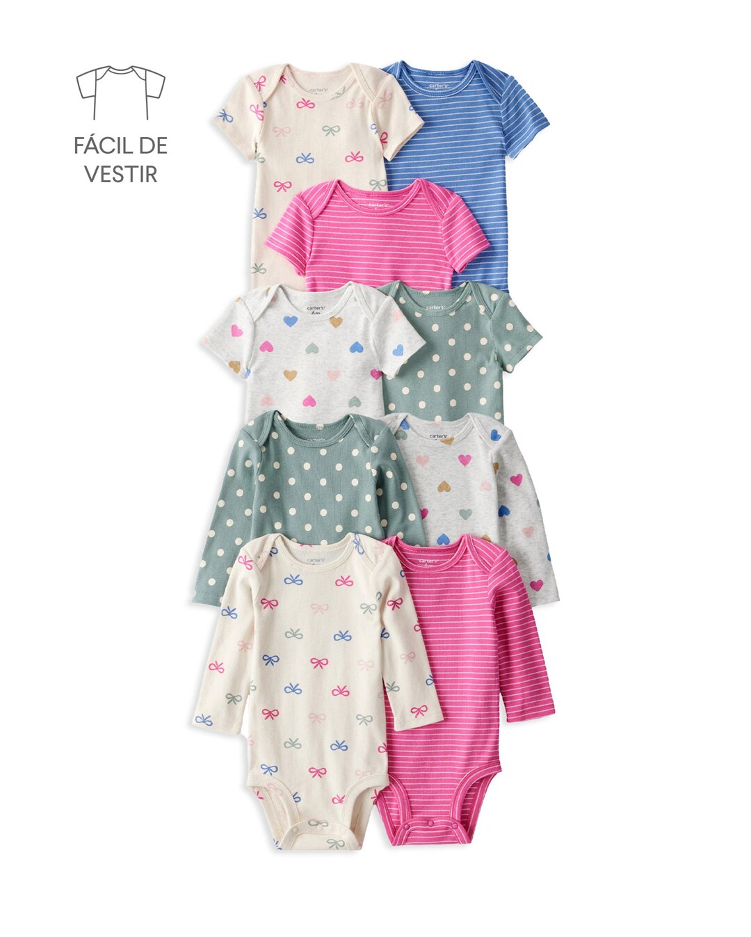 Kit body bebê 9 peças laços coração - multicor | Carter'sde R$399,98 porR$ 339,9915% OFFCUPOM SALDOS 30%|MÍN R$249