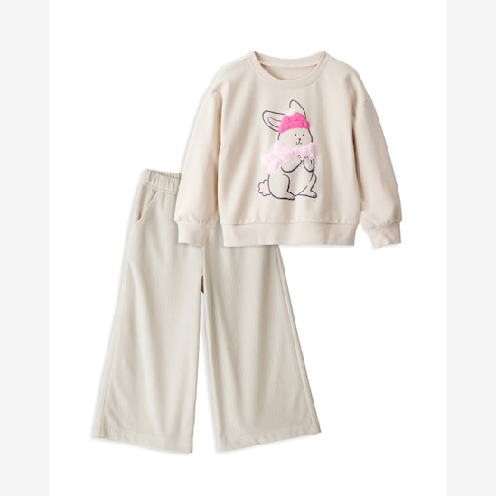 Conjunto longo infantil 2 peças coelhinho - bege | Carter's