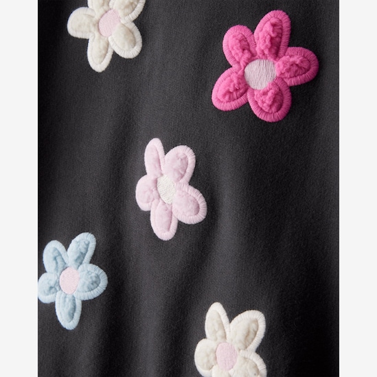 Conjunto longo infantil 2 peças em plush floral - Multicor | Carter's