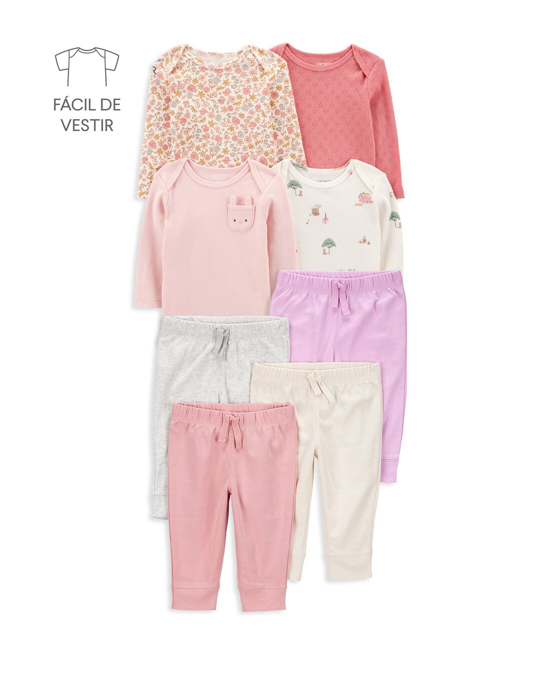 Conjunto longo bebê 8 peças estampado - Multicor | Carter'sde R$459,98 porR$ 389,9915% OFFCUPOM SALDOS 30%|MÍN R$249