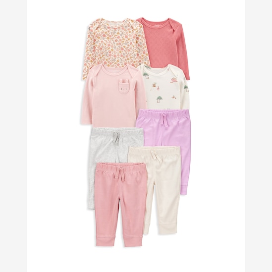 Conjunto longo bebê 8 peças estampado - Multicor | Carter's