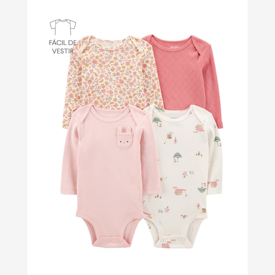 Conjunto longo bebê 8 peças estampado - Multicor | Carter's