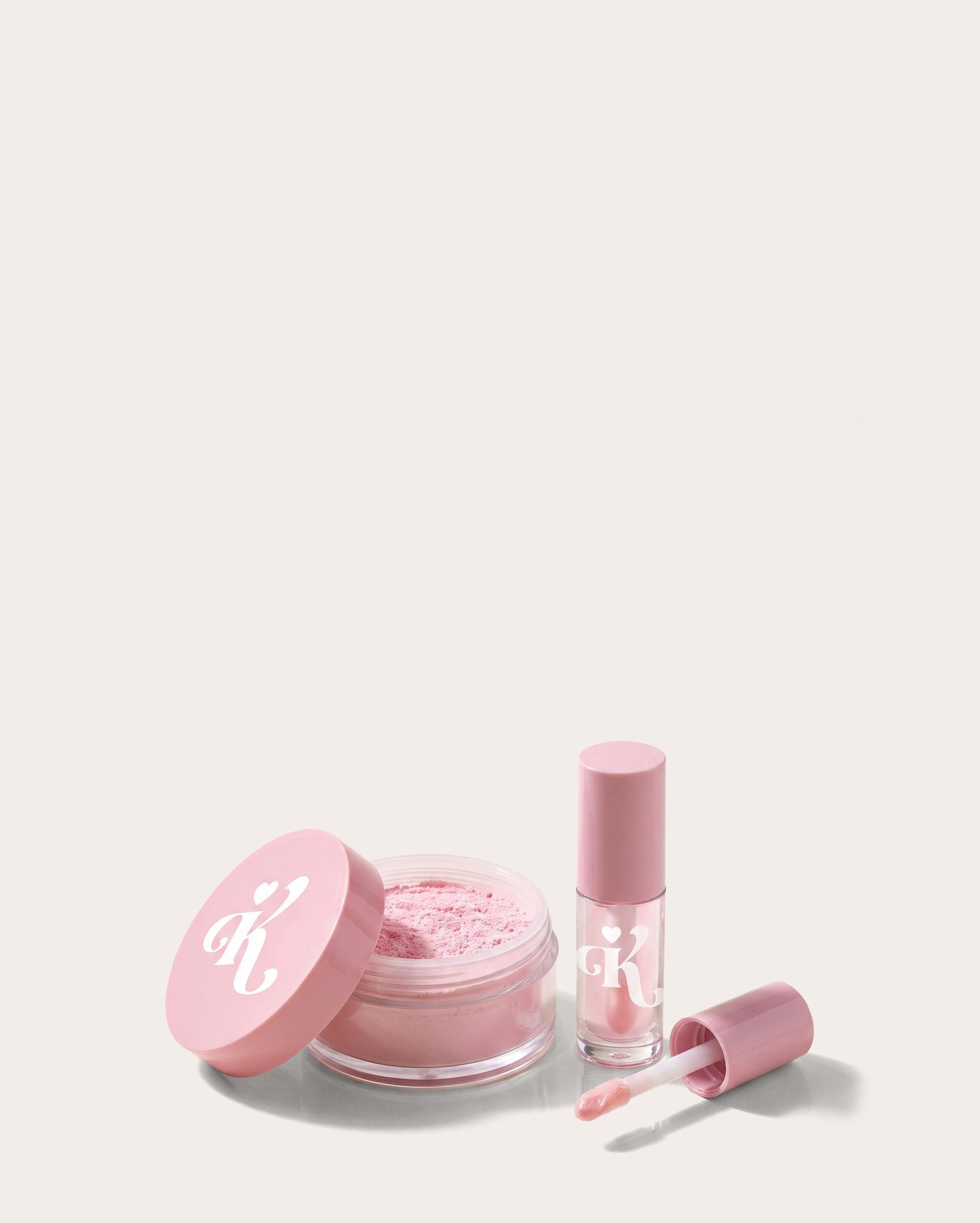 Kit gloss oil Mercúrio 5,5g + pó solto facial Pink Powder Eros 12g | Karen Bachini Beauty
