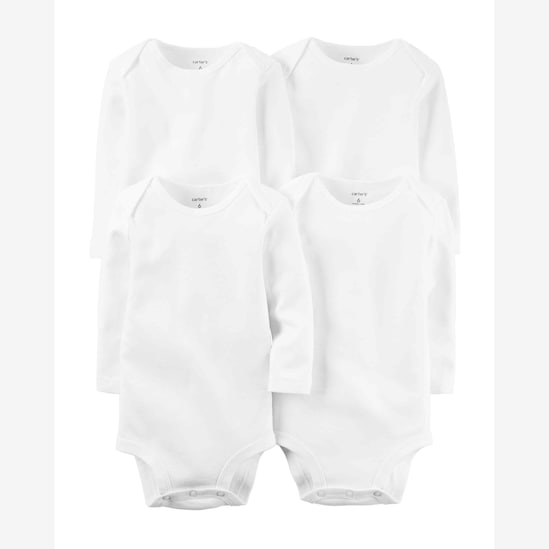 Kit body bebê 8 peças manga longa branco | Carter's
