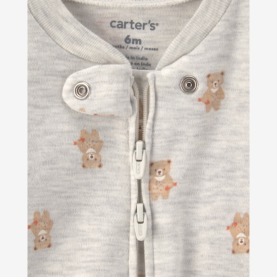 Enxoval bebê 3 peças estampado + caixa de presente P - Multicor | Carter's