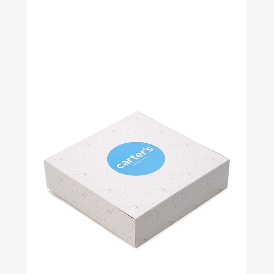 Enxoval bebê 4 peças estampado + caixa de presente P - Multicor | Carter's