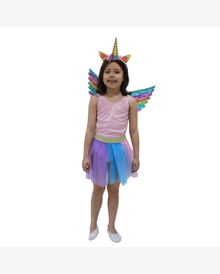 Riachuelo Fantasia Unicórnio Infantil Kit com Saia, Asas e Tiara