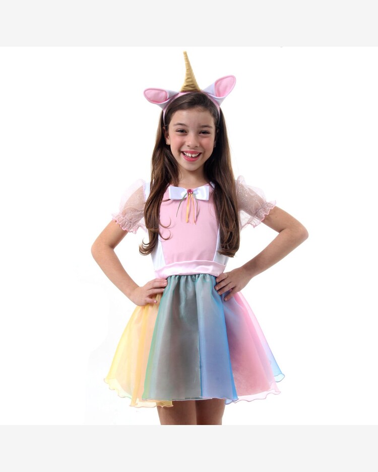 Riachuelo Fantasia Unicórnio Vestido Infantil Carnaval