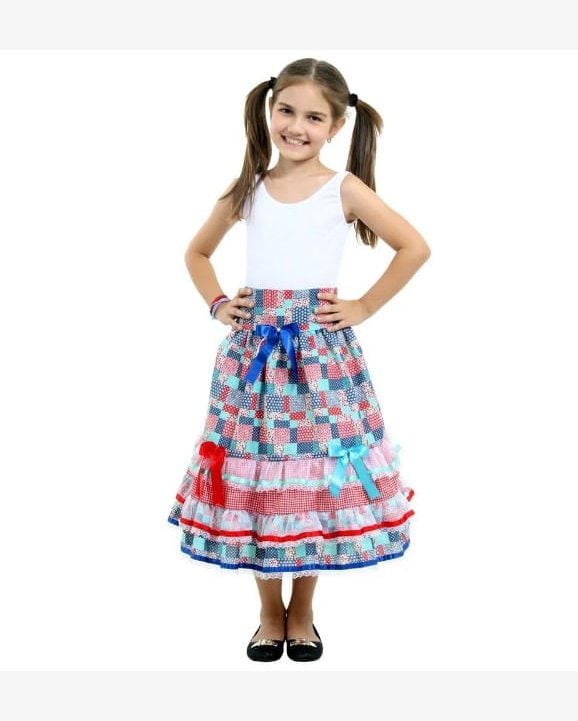 Riachuelo Fantasia Saia Longa Rodada Infantil Festa Junina