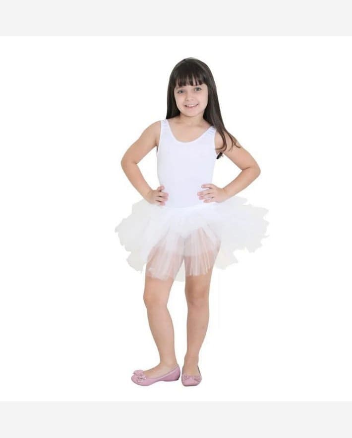 Vestido Infantil Saia De Tule Infantil Branca Saia Tule Branca