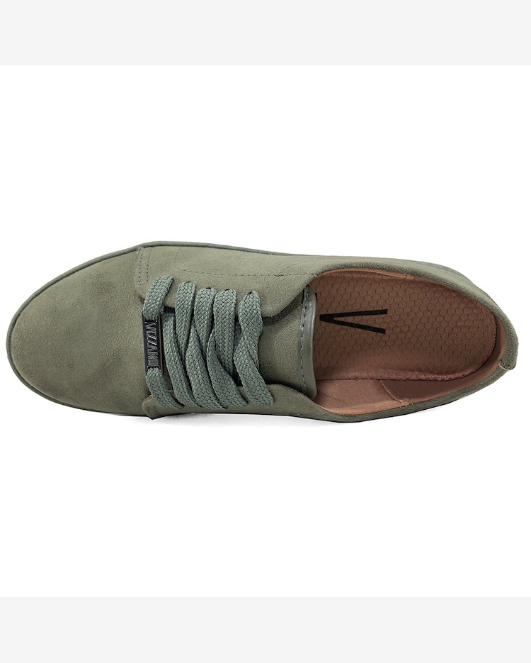 Tênis Vizzano Camurça Casual Cadarço Verde Militar Verde Riachuelo