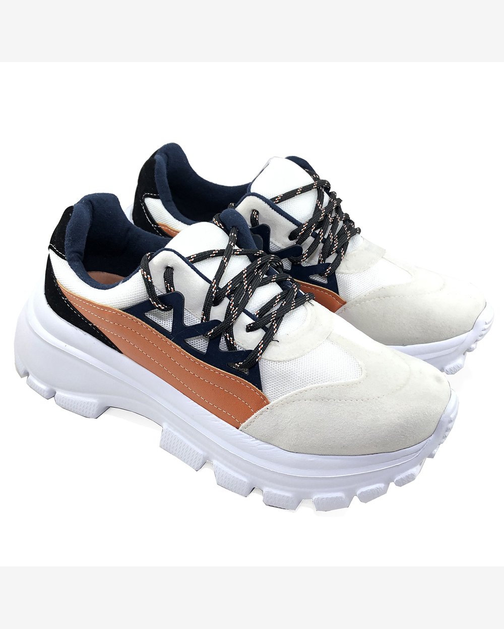 Riachuelo Tênis Dad Sneaker Chunky Vizzano Recortes Branco e