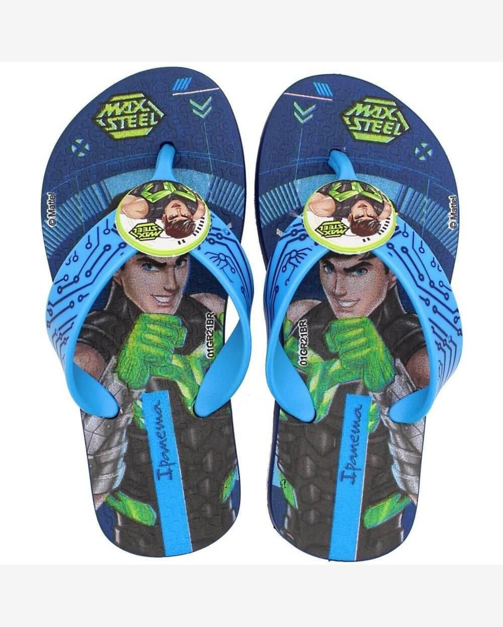 Chinelo Infantil Ipanema Max Steel Masculino - Azul