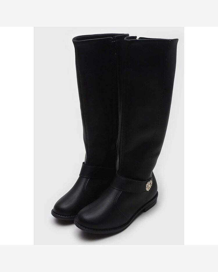 Riachuelo Bota Infantil Molekinha Montaria Menina Preto