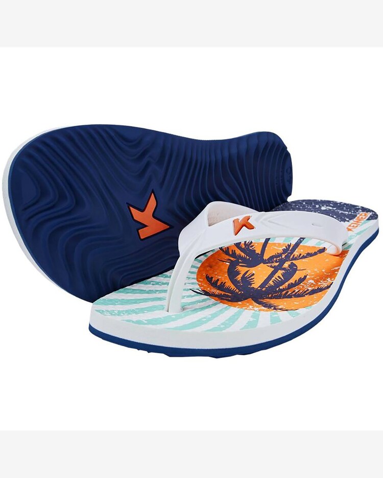Riachuelo Chinelo Kenner Summer High Trop Masculino Branco e Azul