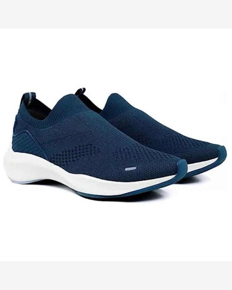 Riachuelo Tênis Slip On Usaflex Tricot Casual Feminino Marinho