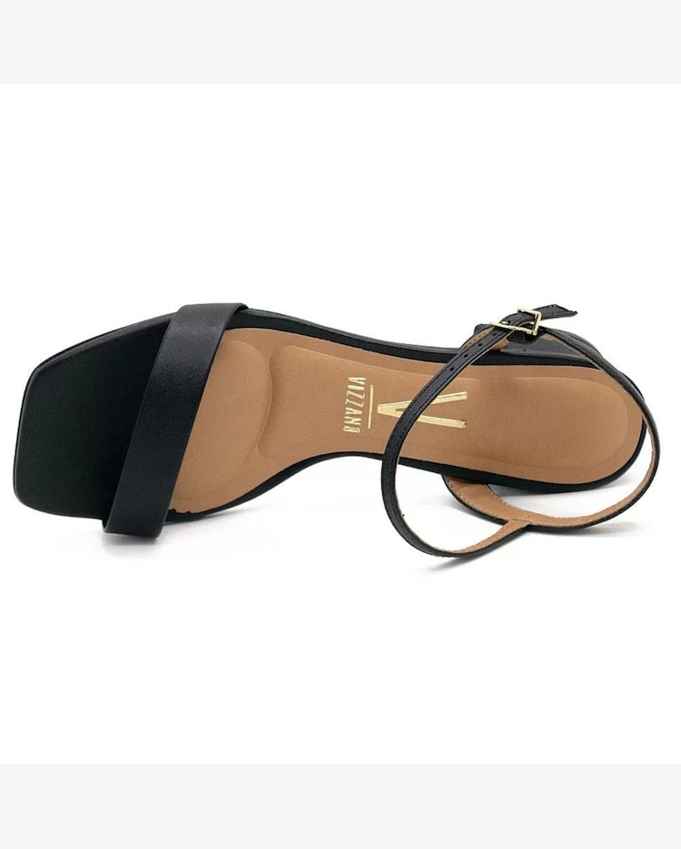 Sandália Vizzano Salto Bloco Baixo Casual Feminina Preto Preto Riachuelo