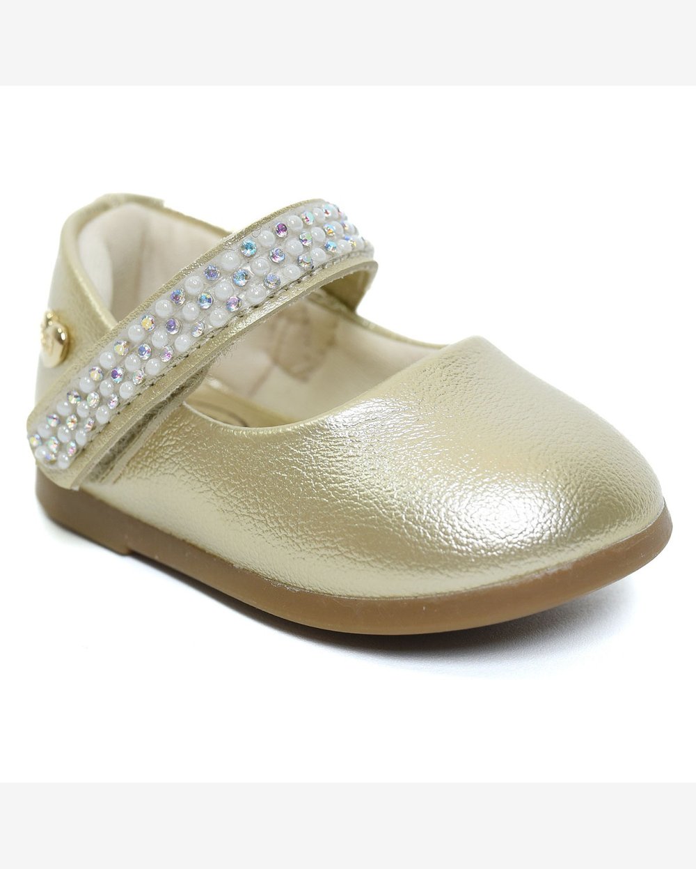 Sapatilha Infantil Klin Princesa Baby Pérolas - Dourado
