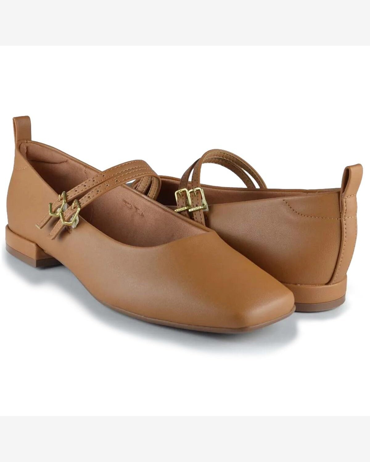 Sapatilha Vizzano Boneca Salto Baixo Feminina Caramelo Riachuelo