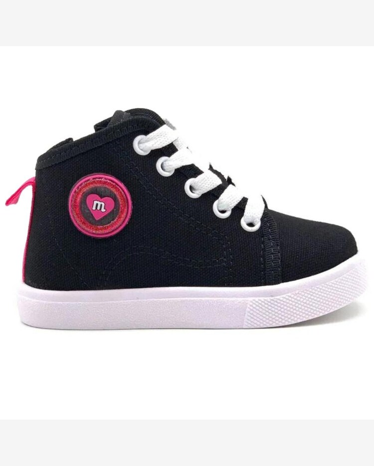 Tênis Molekinha Cano Alto Baby Preto Preto Riachuelo