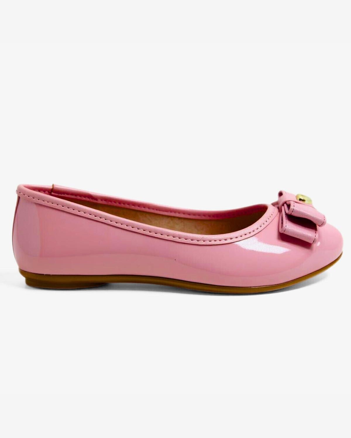 Sapatilha Infantil Molekinha Laço Verniz - Rosa