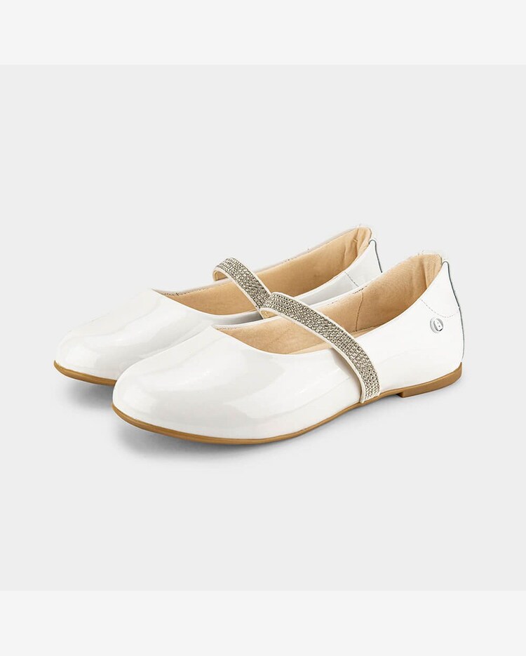 Sapatilha Infantil Bibi Ballerina Basic Branca com Brilho Branco Riachuelo