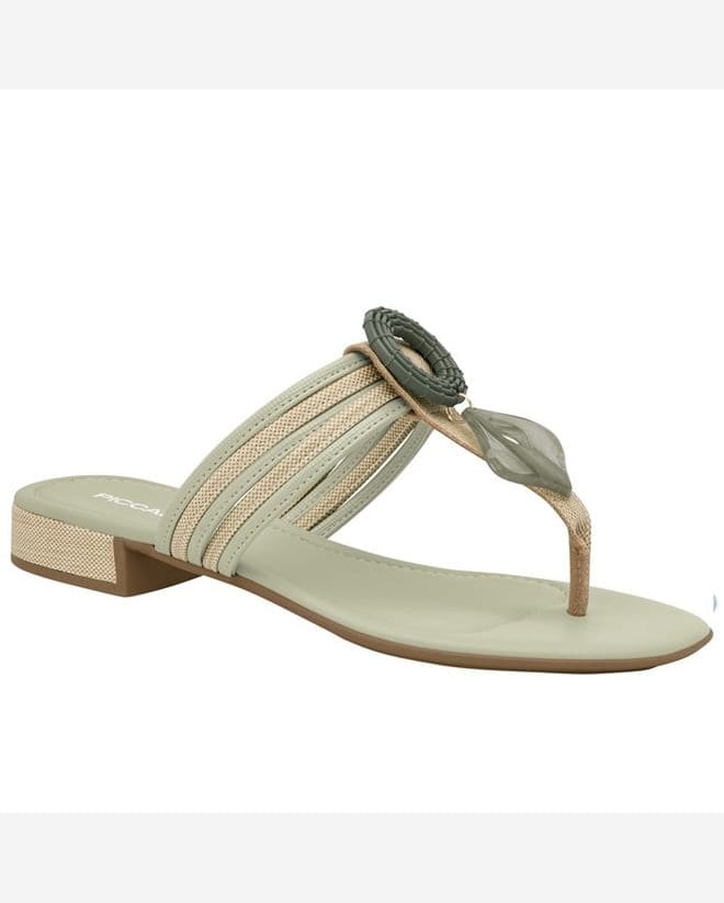 Moedas Rasteirinha Riachuelo Riachuelo Rasteirinha Rebeca Creme/Menta