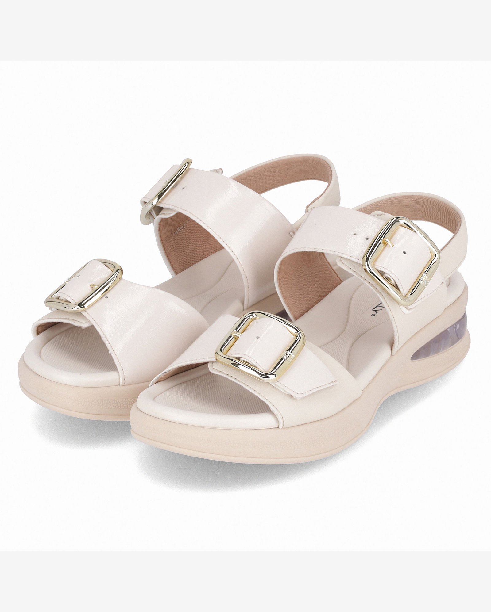 Sandália SoftStep Anabela Médio Off White
