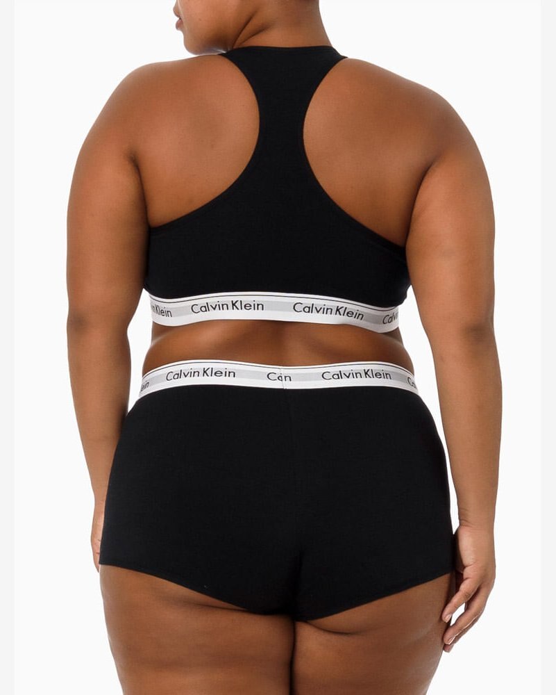 Riachuelo Calcinha Boyshort de Algodão Elástico Com Logo Plus Size