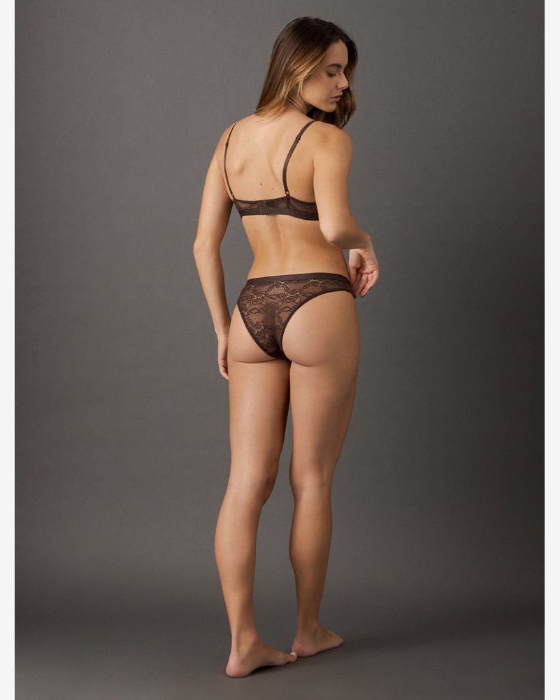 Calcinha Tanga Soft Lace Calvin Klein Underwear - Havana