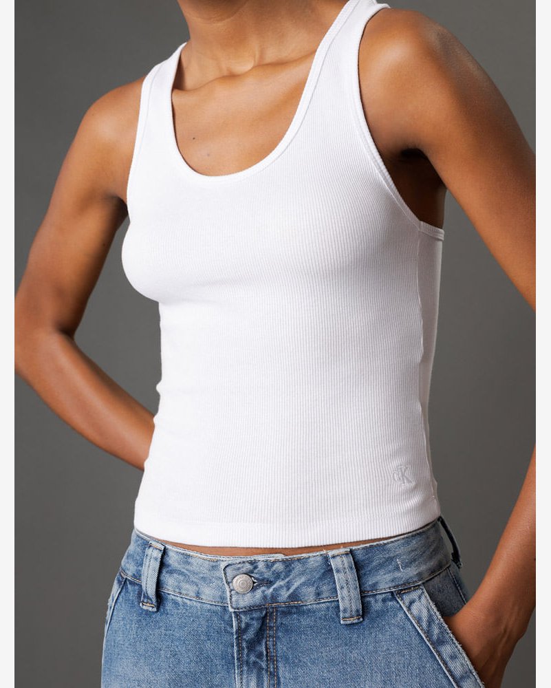 Regata Feminina Ribana Nadador Calvin Klein Jeans - Branco 2