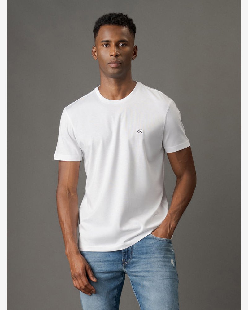 Camiseta Mc Ckj Masc Ck Bordado - Branco 2