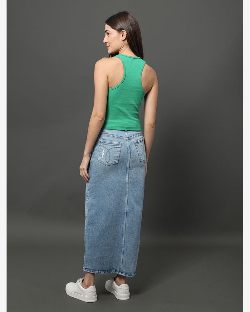 Regata Feminina Nadador Ribana Calvin Klein Jeans - Verde Médio