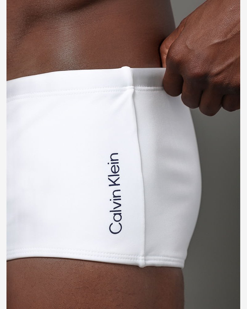 Sunga Trunk Logo Lateral Calvin Klein Swimwear - Branco 2