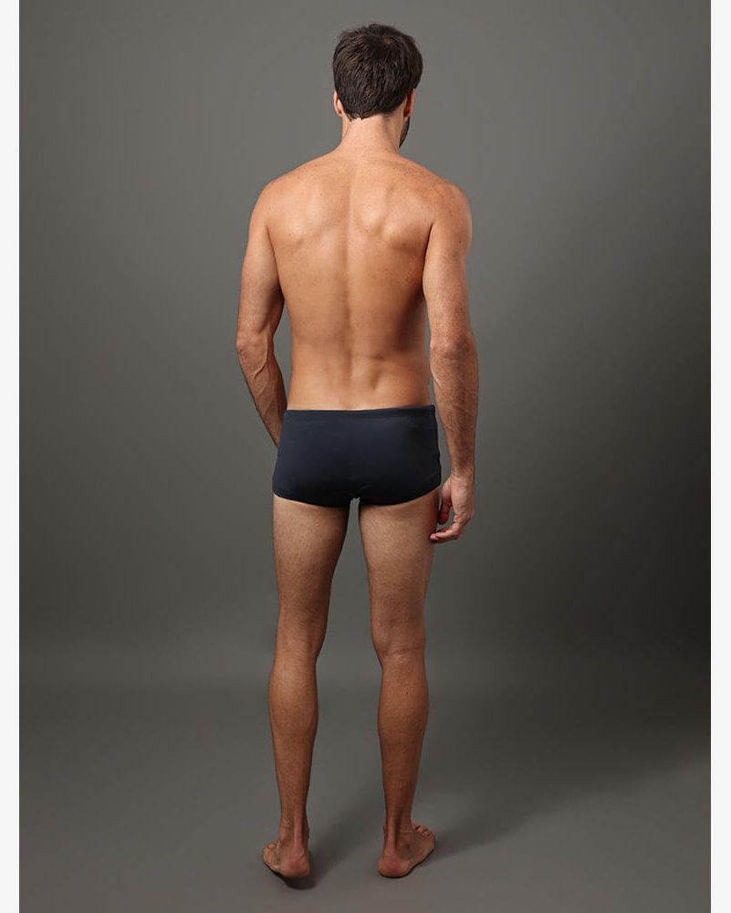 Sunga Trunk Logo Lateral Calvin Klein Swimwear - Chumbo