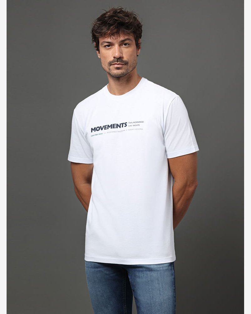 Camiseta Masculina Movements Calvin Klein Jeans - Branco