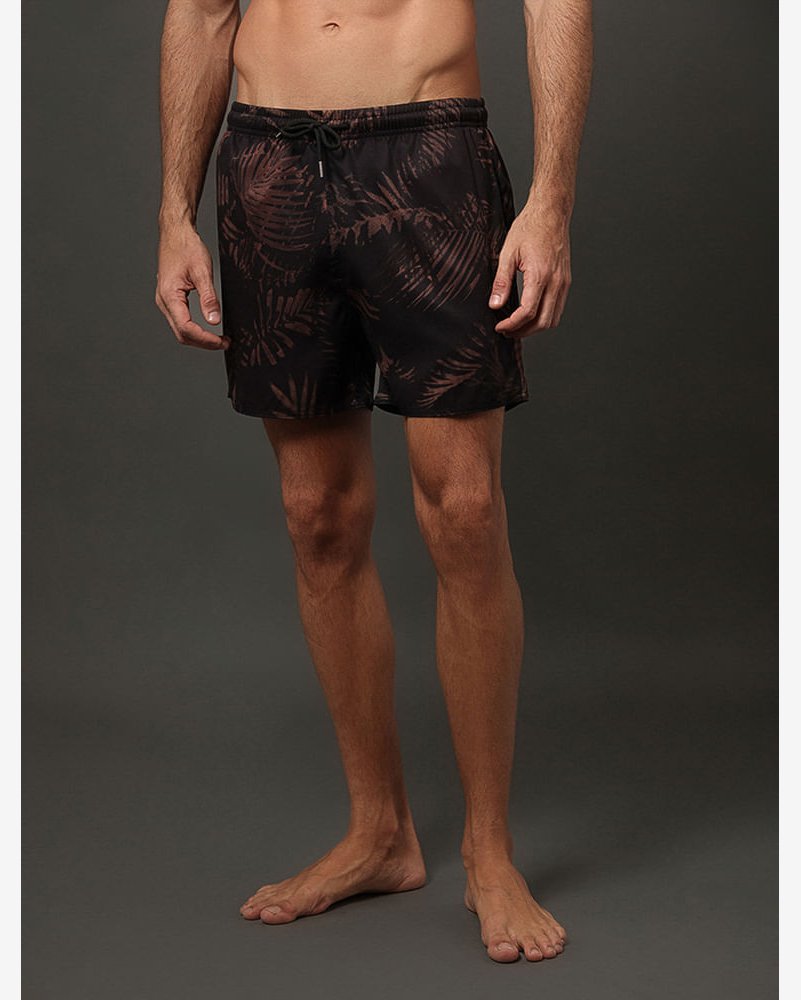 Shorts D'Água Masculino Elástico Reticulado Calvin Klein Swimwear - Havana