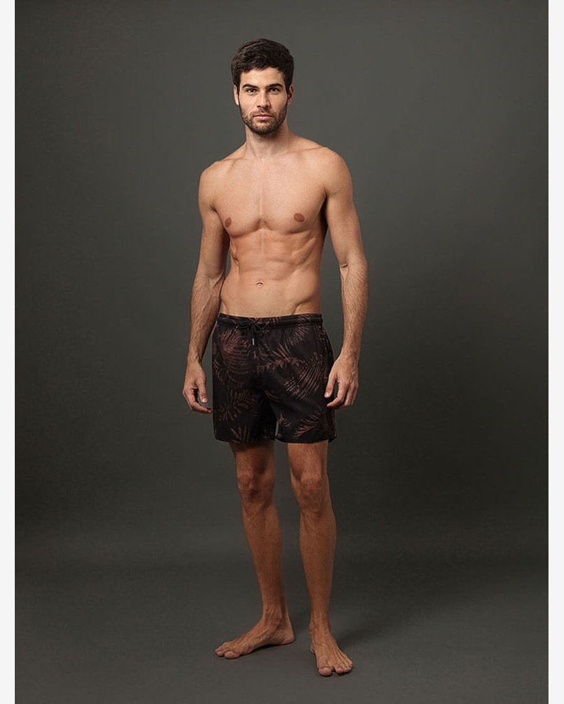 Shorts D'Água Masculino Elástico Reticulado Calvin Klein Swimwear - Havana