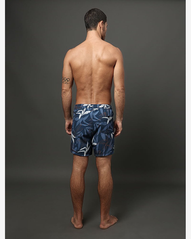 Shorts D'Água Masculino Dupla Face Hibiscus Calvin Klein Swimwear - Marinho