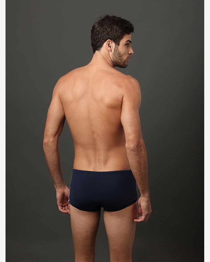 Sunga Trunk Faixa Bicolor Calvin Klein Swimwear - Marinho