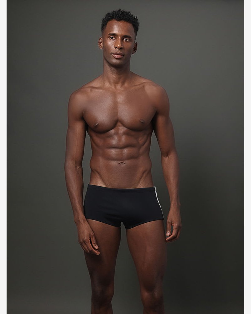 Sunga Trunk Faixa Bicolor Calvin Klein Swimwear - Preto