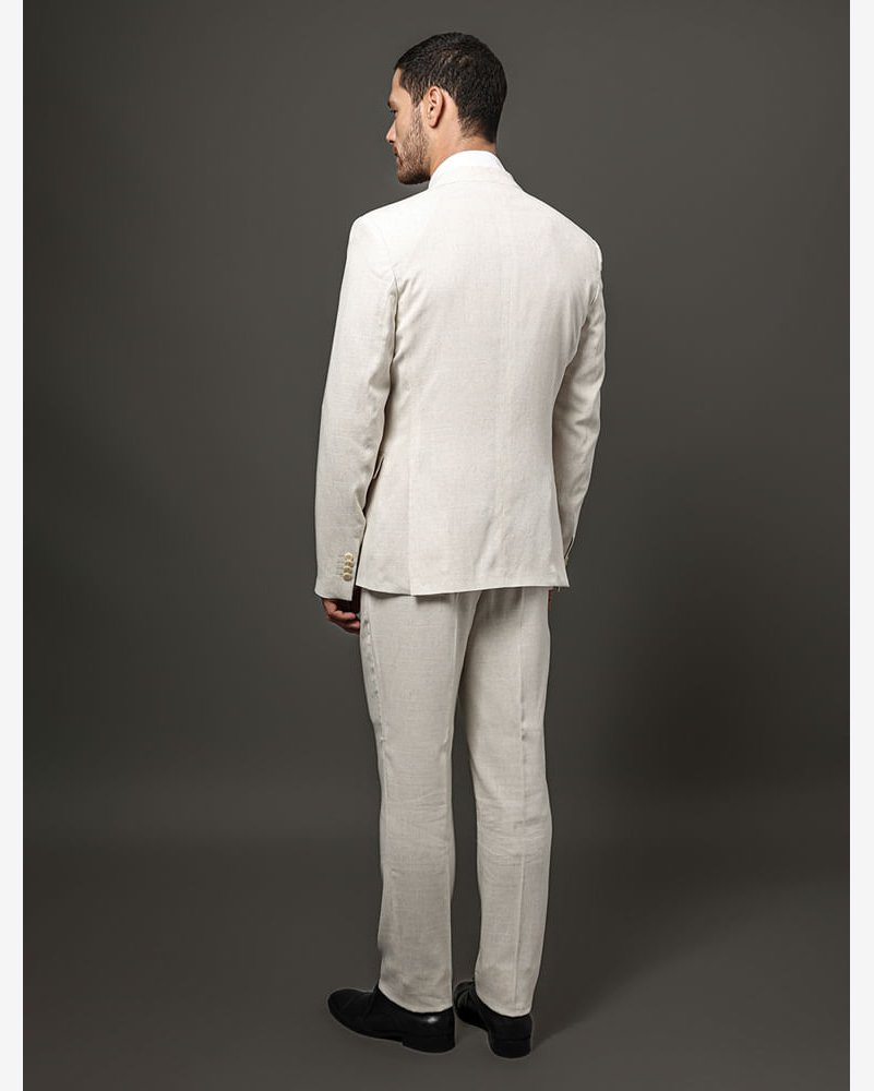 Costume Masculino Slim Linen Calvin Klein - Off White