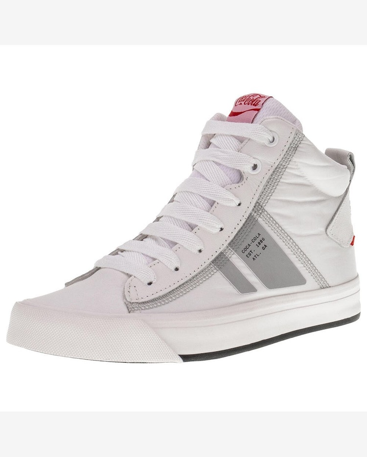 TÊNIS FEMININO CANO ALTO FLAIR COCA-COLA CC2031 Branco Riachuelo